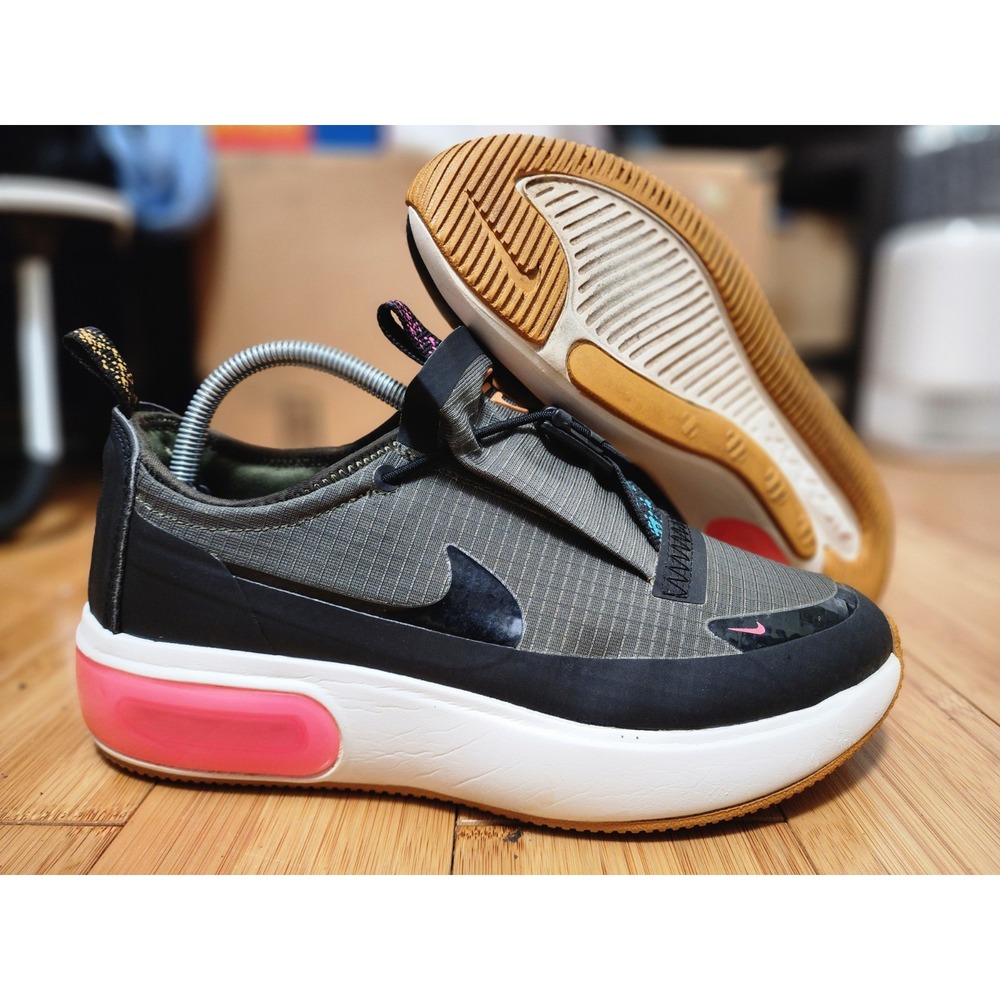 Nike Air Max Dia SE Womens Size 9.5 BQ9665-301 Olive Black Pink Sneakers Running